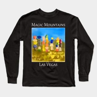 Seven Magic Mountains outside Las Vegas Nevada - WelshDesigns Long Sleeve T-Shirt